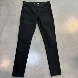 Levi's 311 Shaping Skinny dark Black mid rise denim jeans size 27